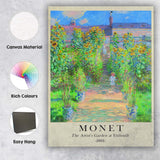 Impressionist Sunflower Garden Landscape Colourful French Painting Canvas Wall Art Print Decor Picture Ready to Hang