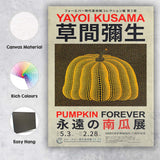Japanese Pumpkin Dot Pattern Contemporary Pop Art Exhibition Canvas Wall Art Print Decor Picture Ready to Hang