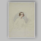 Elegant Victorian Lady Portrait Soft Watercolour Drawing Canvas Wall Art Print Decor Picture Ready to Hang