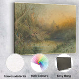 Enchanted Fairy Woodland Twilight Fantasy Watercolour Canvas Wall Art Print Decor Picture Ready to Hang
