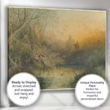 Enchanted Fairy Woodland Twilight Fantasy Watercolour Canvas Wall Art Print Decor Picture Ready to Hang