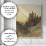 Romantic Medieval Ruins Knightly Fantasy Watercolour Canvas Wall Art Print Decor Picture Ready to Hang