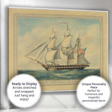 Historic American Sailing Ship Maritime Watercolour Canvas Wall Art Print Decor Picture Ready to Hang