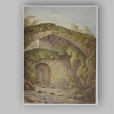 Ancient Stone Arch Bridge Woodland Watercolour Landscape Canvas Wall Art Print Decor Picture Ready to Hang