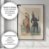 Native American Chief and Military Officer Historical Cultural Portrait Canvas Wall Art Print Decor Picture Ready to Hang