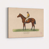 Ormonde Champion Racehorse Ridden By Jockey Antique Equestrian Print Canvas Wall Art Print Decor Picture Ready to Hang