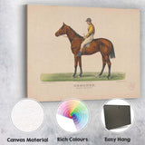 Ormonde Champion Racehorse Ridden By Jockey Antique Equestrian Print Canvas Wall Art Print Decor Picture Ready to Hang