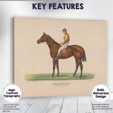 Ormonde Champion Racehorse Ridden By Jockey Antique Equestrian Print Canvas Wall Art Print Decor Picture Ready to Hang