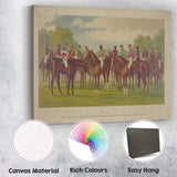 Celebrated Winning Horses And Jockeys American Turf Sporting Art Canvas Wall Art Print Decor Picture Ready to Hang