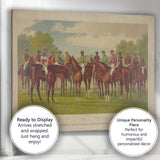 Celebrated Winning Horses And Jockeys American Turf Sporting Art Canvas Wall Art Print Decor Picture Ready to Hang