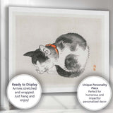 Minimalist Sleeping Cat Japanese Ink Wash Painting Canvas Wall Art Print Decor Picture Ready to Hang
