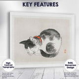 Minimalist Sleeping Cat Japanese Ink Wash Painting Canvas Wall Art Print Decor Picture Ready to Hang