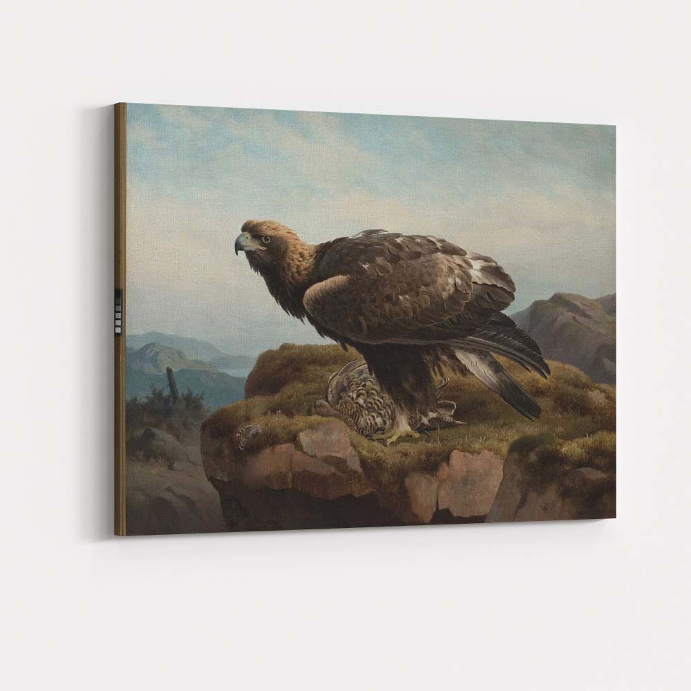 Majestic Golden Eagle Mountain Landscape Wildlife Painting Canvas Wall Art Print Decor Picture Ready to Hang