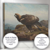 Majestic Golden Eagle Mountain Landscape Wildlife Painting Canvas Wall Art Print Decor Picture Ready to Hang