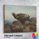 Majestic Golden Eagle Mountain Landscape Wildlife Painting Canvas Wall Art Print Decor Picture Ready to Hang