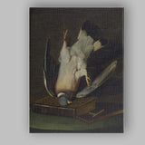Antique Hanging Wood Pigeon Still Life Wildlife Painting Canvas Wall Art Print Decor Picture Ready to Hang