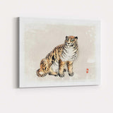 Japanese Ink Wash Sleeping Cat Minimalist Animal Artwork Canvas Wall Art Print Decor Picture Ready to Hang