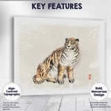 Japanese Ink Wash Sleeping Cat Minimalist Animal Artwork Canvas Wall Art Print Decor Picture Ready to Hang