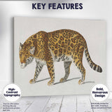 Detailed Jaguar Big Cat Wildlife Portrait Illustration Canvas Wall Art Print Decor Picture Ready to Hang