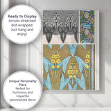 Art Nouveau Arrowhead Floral Pattern Decorative Botanical Design Canvas Wall Art Print Decor Picture Ready to Hang