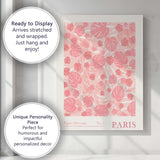 Pink Tropical Leaf Flower Market Poster Style Canvas Wall Art Print Decor Picture Ready to Hang