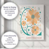 Scandinavian Flower Market Amsterdam Daisy Botanical Illustration Poster Canvas Wall Art Print Decor Picture Ready to Hang