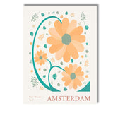 Scandinavian Flower Market Amsterdam Daisy Botanical Illustration Poster Canvas Wall Art Print Decor Picture Ready to Hang