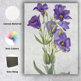 Purple Lisianthus Botanical Watercolour Flower Illustration Canvas Wall Art Print Decor Picture Ready to Hang