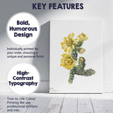 Yellow Flowering Cactus Botanical Desert Watercolour Canvas Wall Art Print Decor Picture Ready to Hang