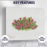 Wildflower Camp Pink Moss Phlox Botanical Watercolour Canvas Wall Art Print Decor Picture Ready to Hang