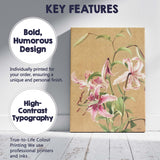 Elegant Pink Stargazer Lily Botanical Floral Painting Canvas Wall Art Print Decor Picture Ready to Hang