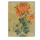 Japanese Style Golden Chrysanthemum Floral Painting Canvas Wall Art Print Decor Picture Ready to Hang