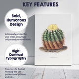 Antique Flowering Cactus Botanical Illustration Yellow Bloom Canvas Wall Art Print Decor Picture Ready to Hang
