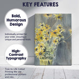 Watercolour Yellow Black Eyed Susan Bouquet Floral Painting Canvas Wall Art Print Decor Picture Ready to Hang