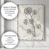 Antique Irish Ivy Flower And Berry Botanical Drawing Canvas Wall Art Print Decor Picture Ready to Hang