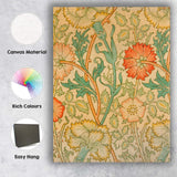 William Morris Inspired Carnation Floral Arts and Crafts Pattern Canvas Wall Art Print Decor Picture Ready to Hang