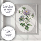 Antique Purple Chrysanthemum Botanical Floral Study Watercolour Illustration Canvas Wall Art Print Decor Picture Ready to Hang