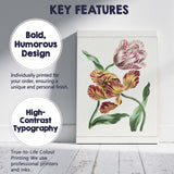 Colourful Parrot Tulips Botanical Flower Study Antique Illustration Canvas Wall Art Print Decor Picture Ready to Hang