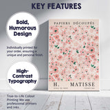 Blush Pink Floral Pattern French Poster Style Artwork Canvas Wall Art Print Decor Picture Ready to Hang