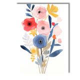 Modern Paper Cut Floral Bouquet Pastel Botanical Design Canvas Wall Art Print Decor Picture Ready to Hang