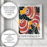 Scandinavian Copenhagen Flower Market Bold Floral Graphic Poster Canvas Wall Art Print Decor Picture Ready to Hang