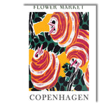 Scandinavian Copenhagen Flower Market Bold Floral Graphic Poster Canvas Wall Art Print Decor Picture Ready to Hang
