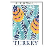 Turkish Botanical Protea Flower Market Tropical Pattern Poster Canvas Wall Art Print Decor Picture Ready to Hang