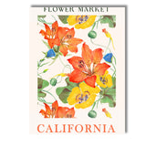 California Botanical Lily And Poppy Flower Market Poster Canvas Wall Art Print Decor Picture Ready to Hang