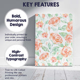 Watercolour Coral Rose Blossom Floral Repeat Pattern Canvas Wall Art Print Decor Picture Ready to Hang