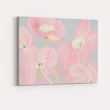 Pastel Pink Poppy Flower Close Up Floral Artwork Canvas Wall Art Print Decor Picture Ready to Hang