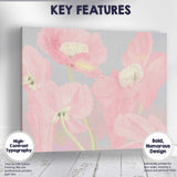 Pastel Pink Poppy Flower Close Up Floral Artwork Canvas Wall Art Print Decor Picture Ready to Hang