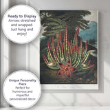 Exotic Stapelia Succulent Red Flower Botanical Engraving Canvas Wall Art Print Decor Picture Ready to Hang