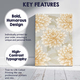 Neutral Beige Dahlia Floral Line Art Pattern Canvas Wall Art Print Decor Picture Ready to Hang