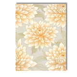 Neutral Beige Dahlia Floral Line Art Pattern Canvas Wall Art Print Decor Picture Ready to Hang